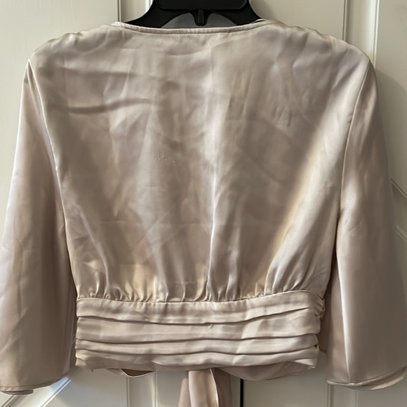 NWT Zara champagne tie front blouse. - Picture 4 of 4